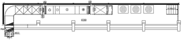 Obr. 6 – Poloha vzduchotechnick jednotky a kondenzanch jednotek na terase jin fasdy