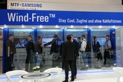 Nzorn prezentace technologie Wind-Free<sup>TM</sup> na stnku spolenosti Samsung