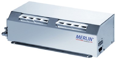 Obr. 2. Zvlhčovač MERLIN® PURUS pracující na principu ultrazvuku spotřebuje průměrně pouze 0,092 kWh energie na každý kg vody rozprášené do vzduchu. Ve srovnání s parními systémy zvlhčování uspoří až 93 % nákladů na energii