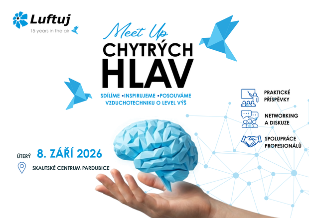 Luftuj MeetUp chytrých hlav propojí odborníky na větrání, IT, bezpečnost a nové materiály